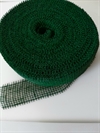 Ca. 40 meter Grøn jute bånd. Brede 5  cm. Net bånd. 