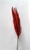 Glitter deko. Rød. på tråd. Stikpynt. Flot i dekorationer m.m. H. Ca.12  cm. + Tråd