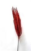 Glitter deko. Rød. på tråd. Stikpynt. Flot i dekorationer m.m. H. Ca.12  cm. + Tråd
