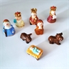 8 stk. Krybbespil figurer. H. 3  cm.
