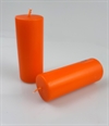 1 stk. Flot Orange dekorations lys. Stearin lys Ø 4 cm. H. 10 cm.