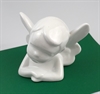 Engel keramik. H 11 cm. Hvid.