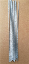 10 stk. "sølv" dekorations glitterpinde Længde ca. 30 cm.