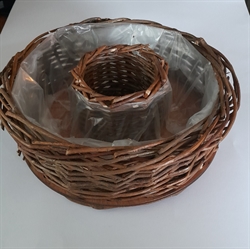 Plantekurv rund " randform " Ø ca.30 cm. H ca. 8 cm. Stor model