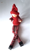 Nisse med slaskeben. Træ krop. Nissen måler ca. 10 cm. + slaskeben.