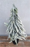 Kunstig juletræ med sne,  i potte. H ca. 40 cm.
