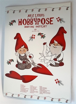 Hobbypose. Med glanspapir, silkepapir klæbeark, karton, stjernestrimler  m.m.