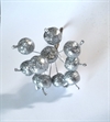 Dekorations bær / æbler med sølv glimmer.  Ø på bær ca. 2 cm.ca. 10 stk. i et bundt.