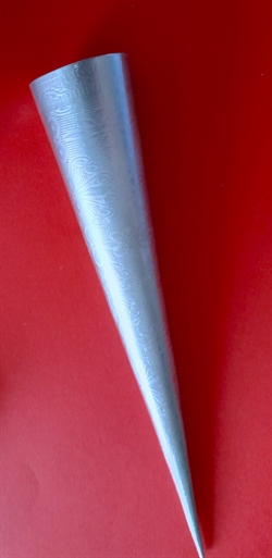 1 stk. Sølv farvet  Kegle til fyr fad lys. Længde ca. 25 cm.