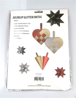 Jule klip. Pose med glitter/ metal