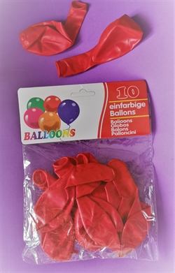  10 stk. rød ballon