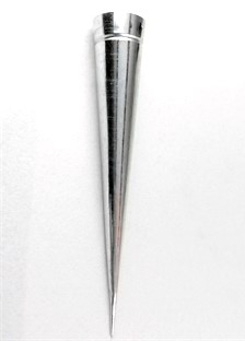 Et stk. Metal Fyrfads kegle. 24,6 cm. 