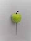 Dekorations sukker / frost æble på tråd. Ø ca 4,5 cm.