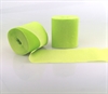 2 ruller. Crepe papir. Neon grøn.  En rulle måler ca. 10 meter,  brede ca. 5 cm.