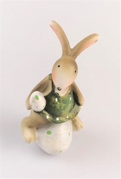 Hare med æg. Ca. 10 cm. Rustik look.