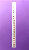  Kalenderlys tal  rød, 27 cm. Overførings tal kalenderlys. Bruges på lys med glat overflade.