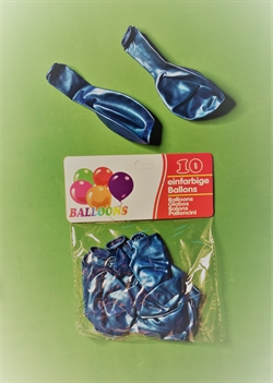 10 stk. blå ballon