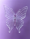 Stor transp. sommerfugl på kraftig tråd. sommerfugler måler ca. 9x10 cm.