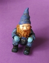  Blå nisse. Mand. Blue Gnome. H. 7,5 cm. H. 4 cm.