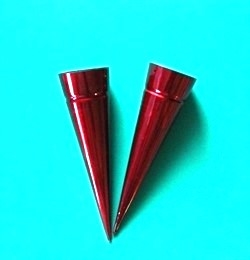 40 stk. Metal fyrfadsstager. Højde 15 cm. Rød.