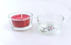 1 stk. Fyrfadsstage glas. Sandra Rich.