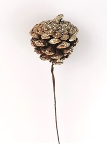 Kogle på metaltråd. koglen måler ca. 4,5 cm.