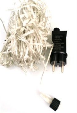  I alt 20 meter lyskæde. 200 LED. Varm hvid. IP 44