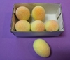 6 stk. Orange/gule frost/sukker kunstige dekorations æg