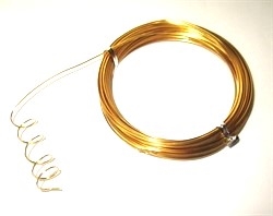 10 Meter "Guld" 1mm. Bonzaitråd,Aluminium .Meget let at arbejde med.