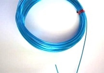 10 Meter turkisblå 1mm.Aluminium.  Bonzaitråd.Meget let at arbejde med.